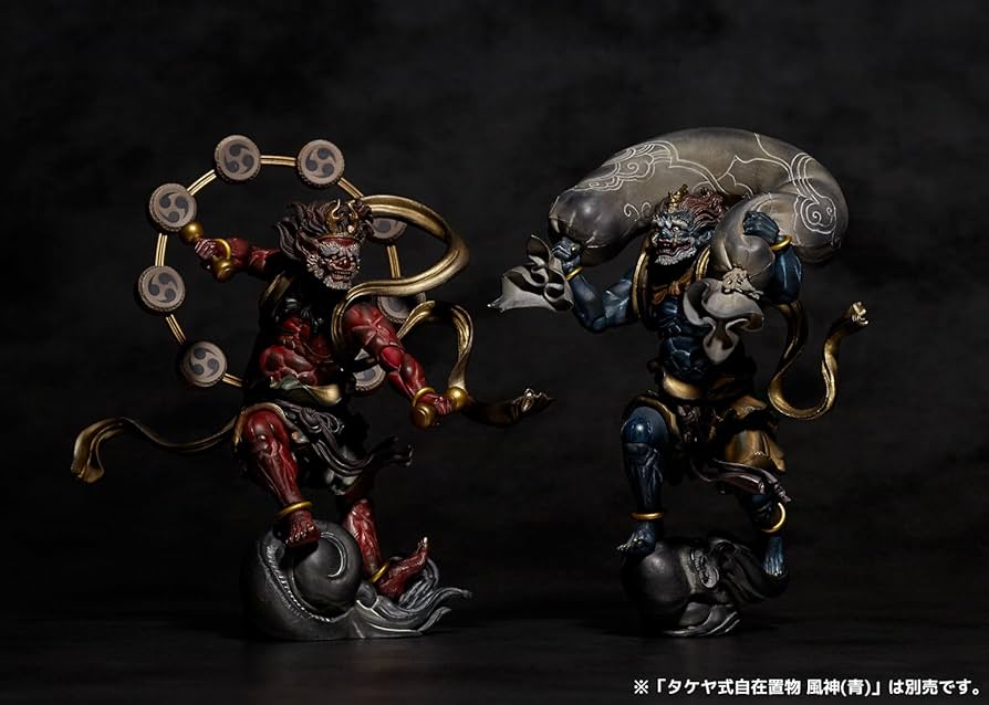 Amazon.co.jp: タケヤ式自在置物 雷神 赤 全高約140mm PVC&ABS製